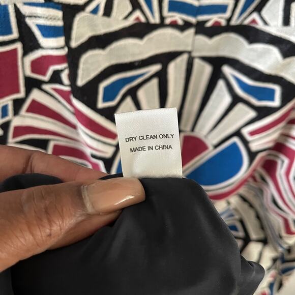 Sea New York Midi Sheath Dress Women 10 Multi-Color Laser Cut Geometric Print - Picture 6 of 12